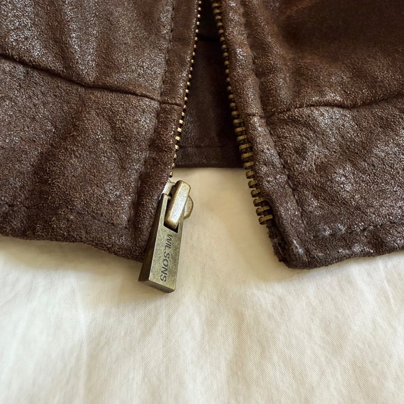 Wilsons Leather Men's Brown Leather Jacket, XL - Picture 6 of 10